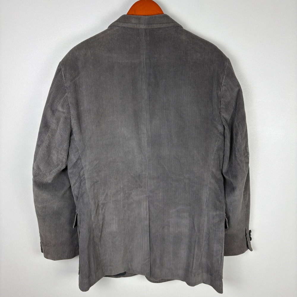 Jordache Mens 42R Gray Corduroy Blazer Jacket Button Up Sport Coat - Picture 6 of 6